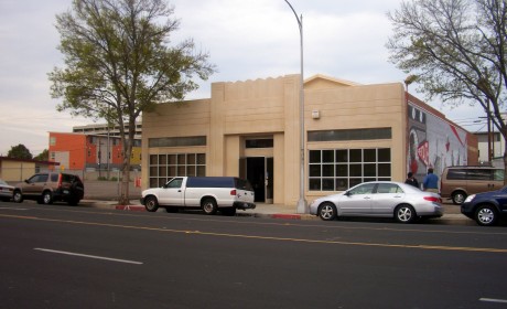 This building was recently renovated for small offices. There are several characteristics about this building that makes it perfect for the Cultural Arts District: it accommodates for creative businesses, it has a mural, it's located near new lofts, high visibility, and good parking.